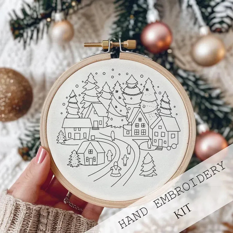 Holiday Village Embroidery Suits