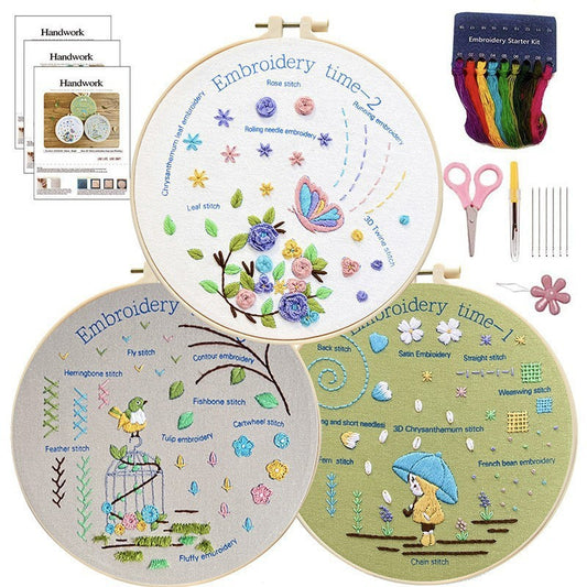 Embroidery Time (Basic 3-piece set)—Beginner Practice Kit